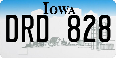 IA license plate DRD828