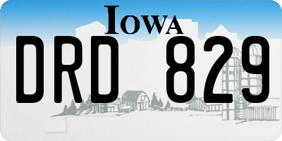 IA license plate DRD829
