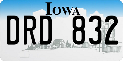 IA license plate DRD832