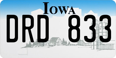 IA license plate DRD833
