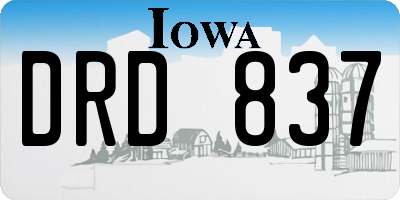 IA license plate DRD837