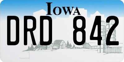 IA license plate DRD842