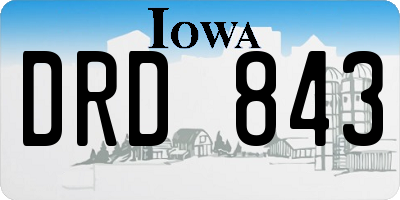 IA license plate DRD843