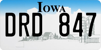 IA license plate DRD847
