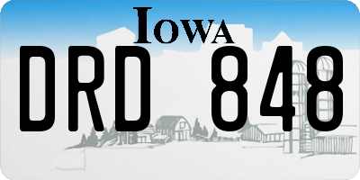 IA license plate DRD848