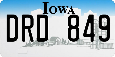 IA license plate DRD849