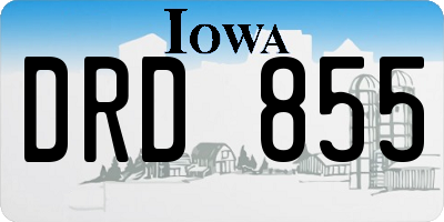 IA license plate DRD855