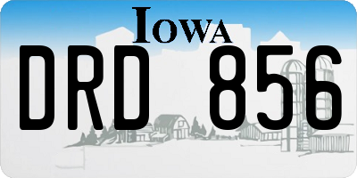 IA license plate DRD856
