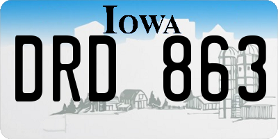 IA license plate DRD863