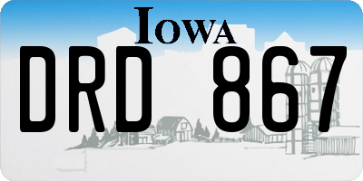 IA license plate DRD867