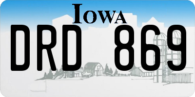 IA license plate DRD869