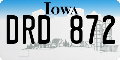 IA license plate DRD872