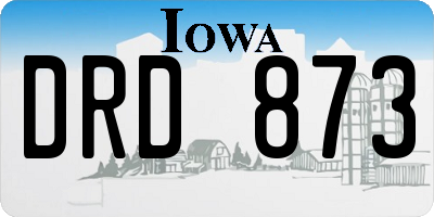 IA license plate DRD873