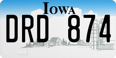 IA license plate DRD874