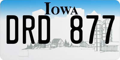 IA license plate DRD877
