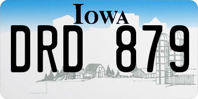 IA license plate DRD879