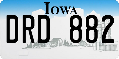 IA license plate DRD882