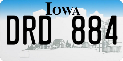 IA license plate DRD884