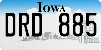 IA license plate DRD885