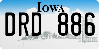 IA license plate DRD886