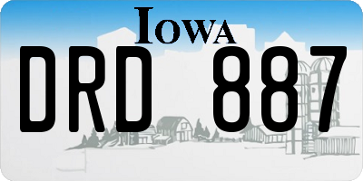 IA license plate DRD887