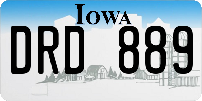 IA license plate DRD889