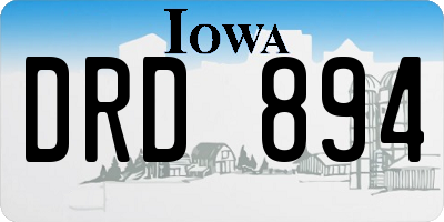 IA license plate DRD894