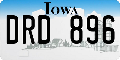 IA license plate DRD896