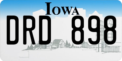 IA license plate DRD898