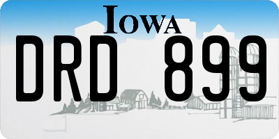 IA license plate DRD899