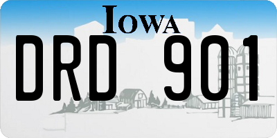 IA license plate DRD901