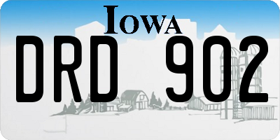 IA license plate DRD902
