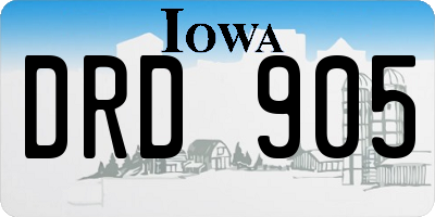 IA license plate DRD905