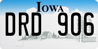 IA license plate DRD906