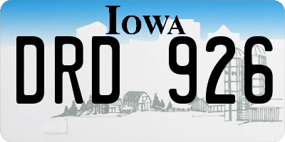 IA license plate DRD926