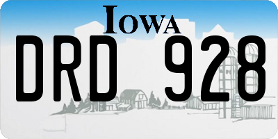 IA license plate DRD928
