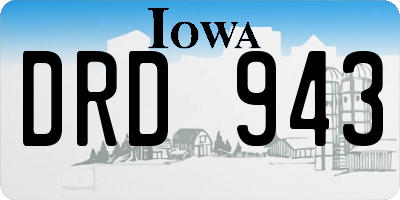 IA license plate DRD943