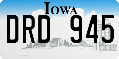 IA license plate DRD945