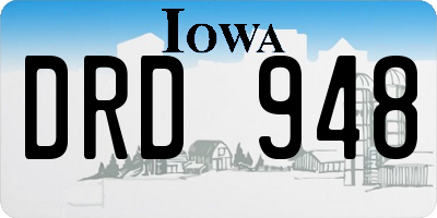 IA license plate DRD948