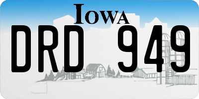 IA license plate DRD949