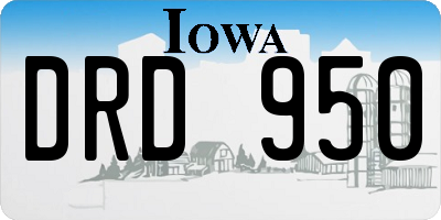 IA license plate DRD950