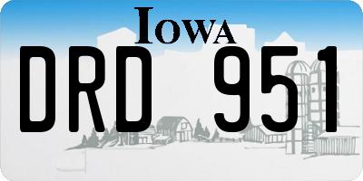 IA license plate DRD951