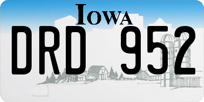 IA license plate DRD952