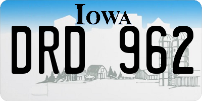 IA license plate DRD962