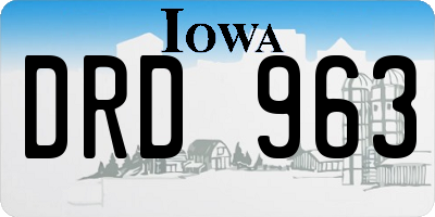 IA license plate DRD963