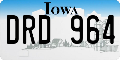 IA license plate DRD964