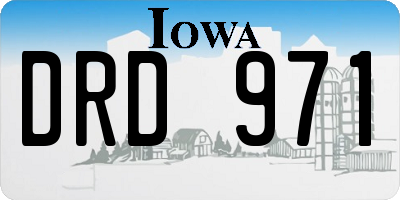 IA license plate DRD971