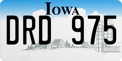 IA license plate DRD975