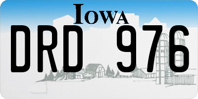 IA license plate DRD976