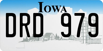 IA license plate DRD979